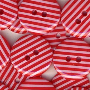Stripe Button - Red